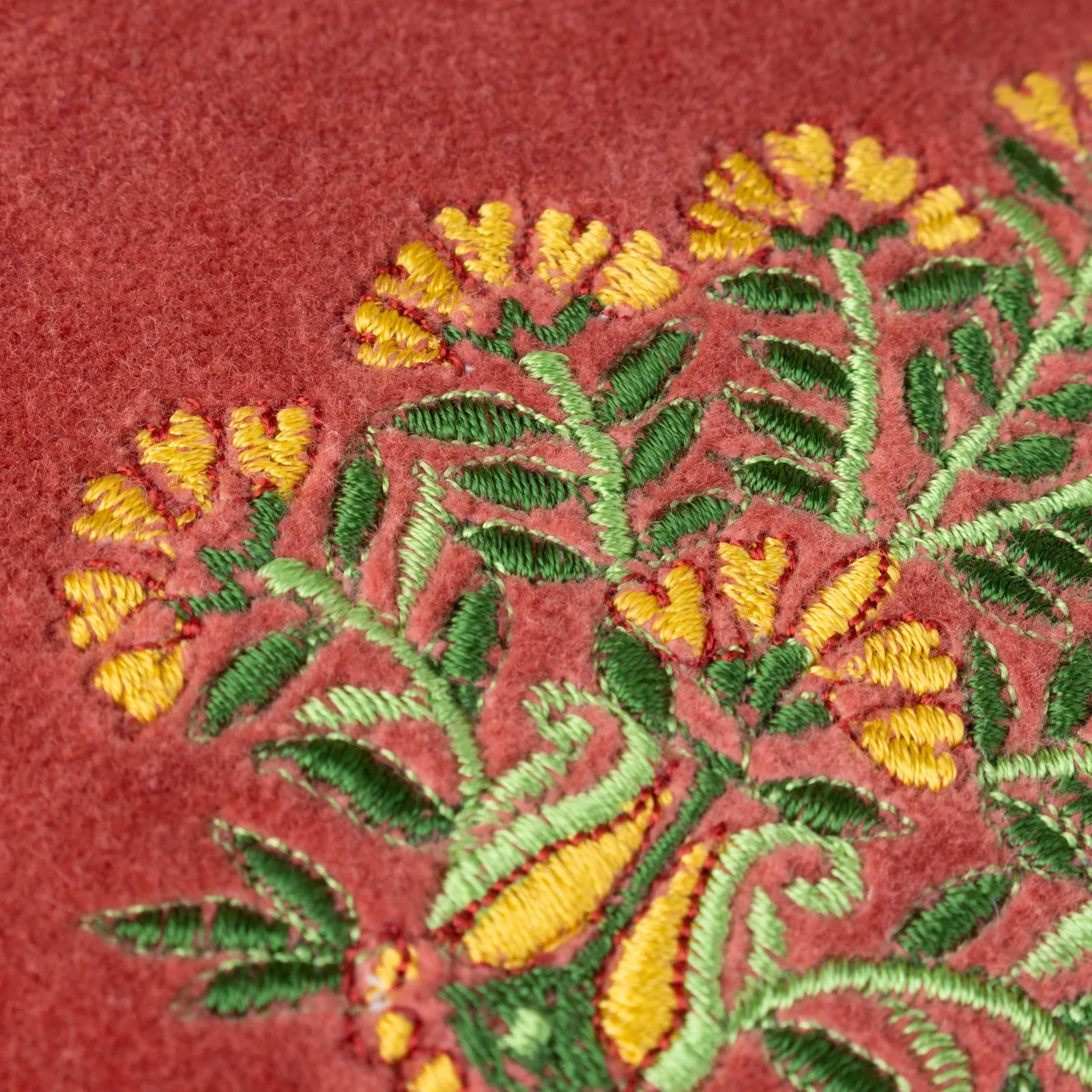 Paoletti Rennes Floral Embroidered 100% Cotton Cushion in Rose 5