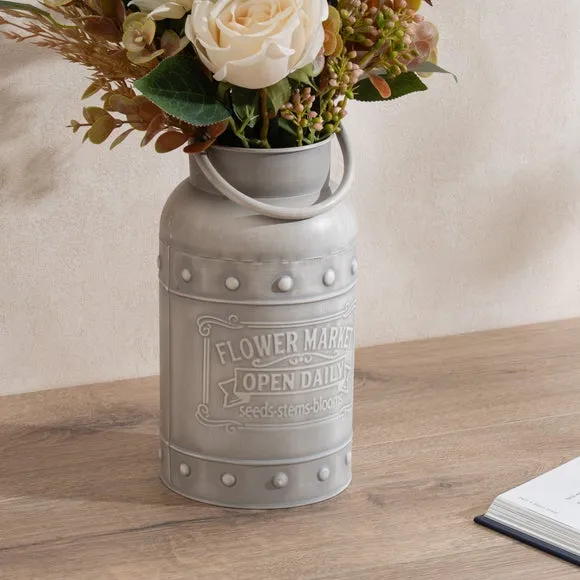 Metal Churn Vase