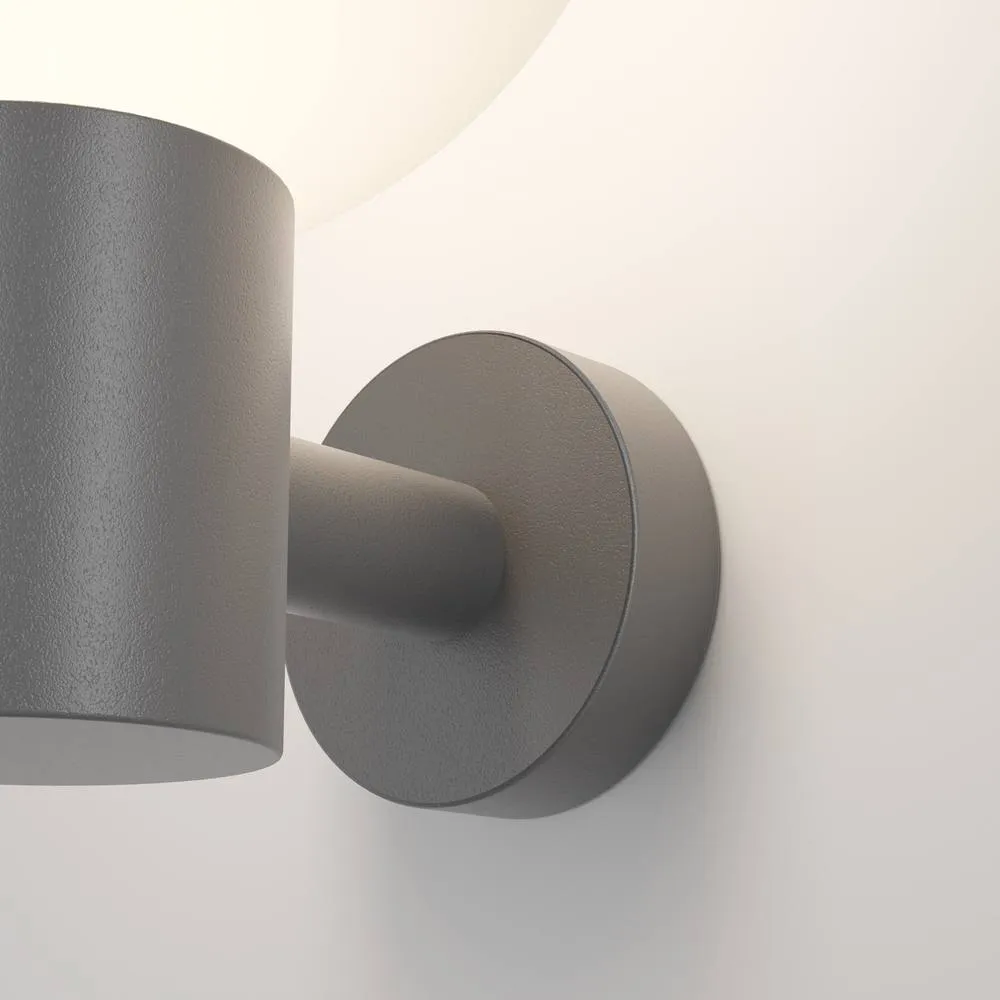 Netlighting Bold II Outdoor Globe Wall Lamp Grey IP54 1xE27 2