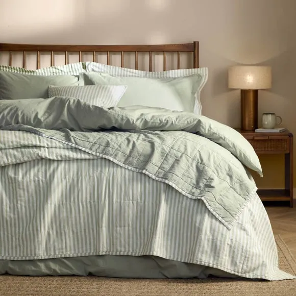 Yard Hebden Stripe 100% Cotton Bedspread 1