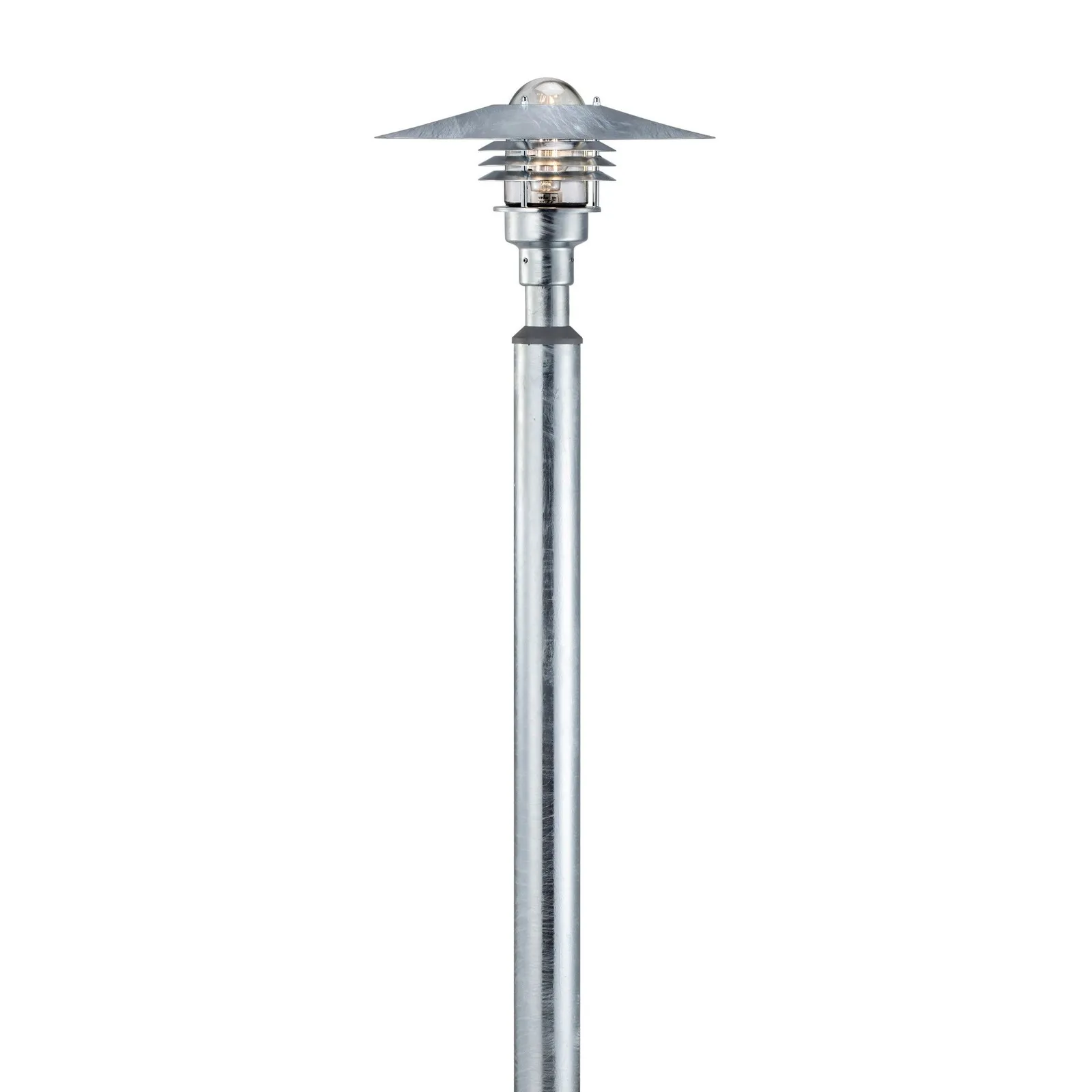 Nordlux Veje Outdoor Post Light Silver Galv Steel Garden E27 IP54 Mains 2