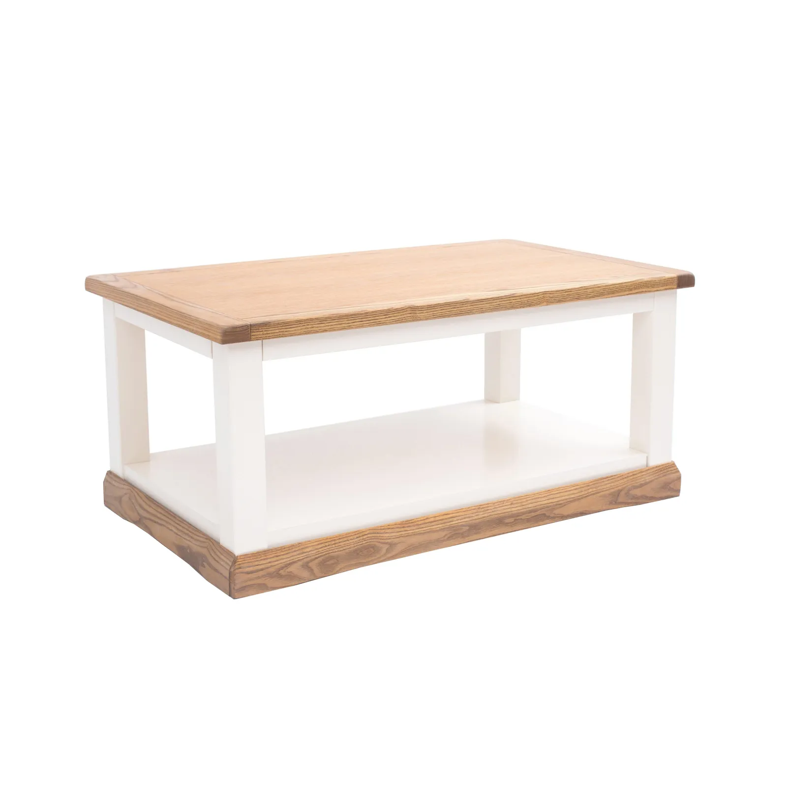 Cabinet Bits Coffee Table with Shelf - H45 W100 D60cm in Off-White 3