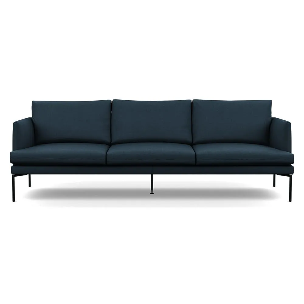 Heal's Matera 4 Seater Sofa Siena Cotton Deep Sea Black Feet 1