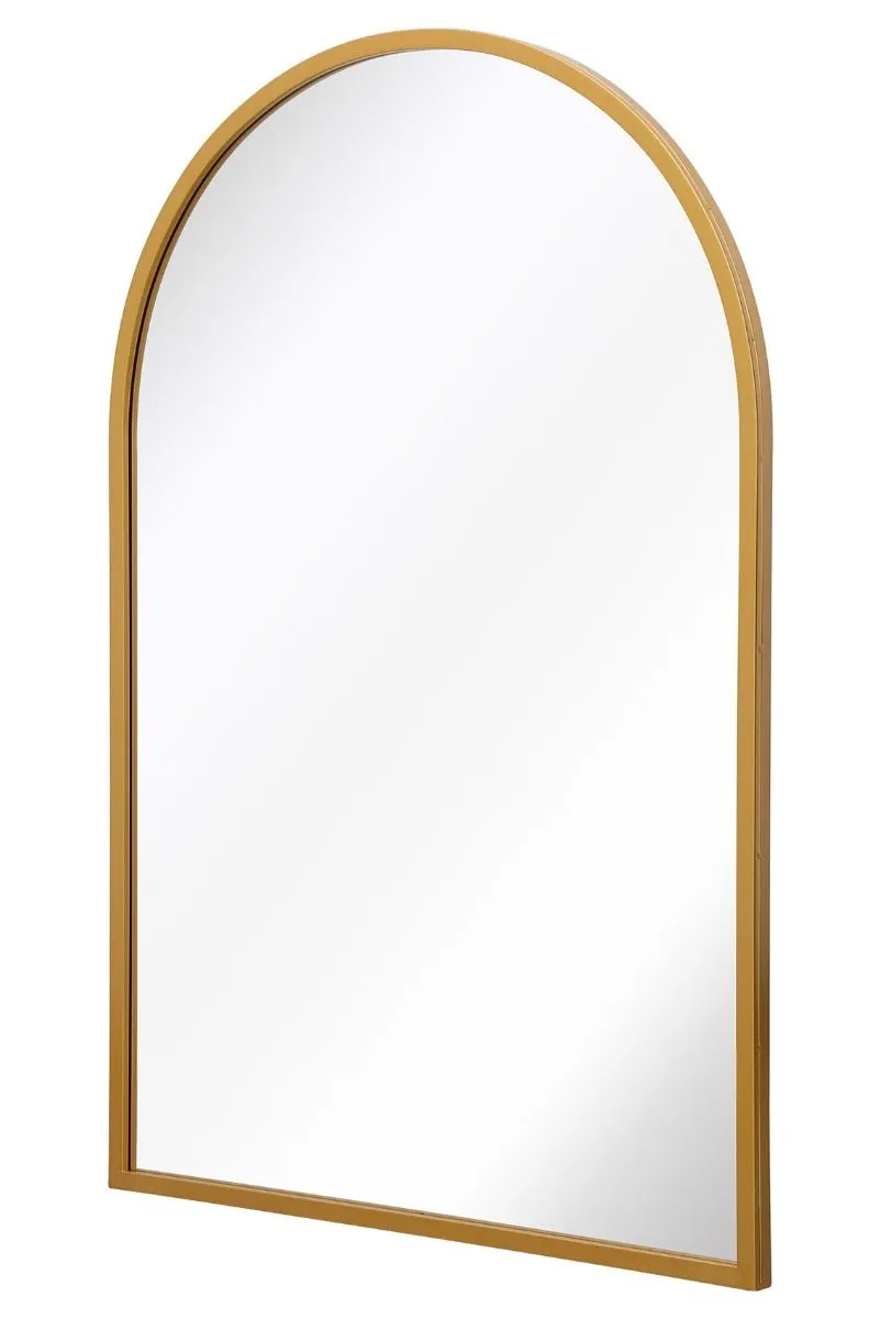 MirrorOutlet Gold Metal Framed Arched Wall Mirror 47" X 31" (120CM X 80CM) 4