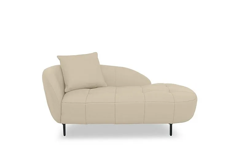 Bridgerton NC Leather Chaise - NC Bisque