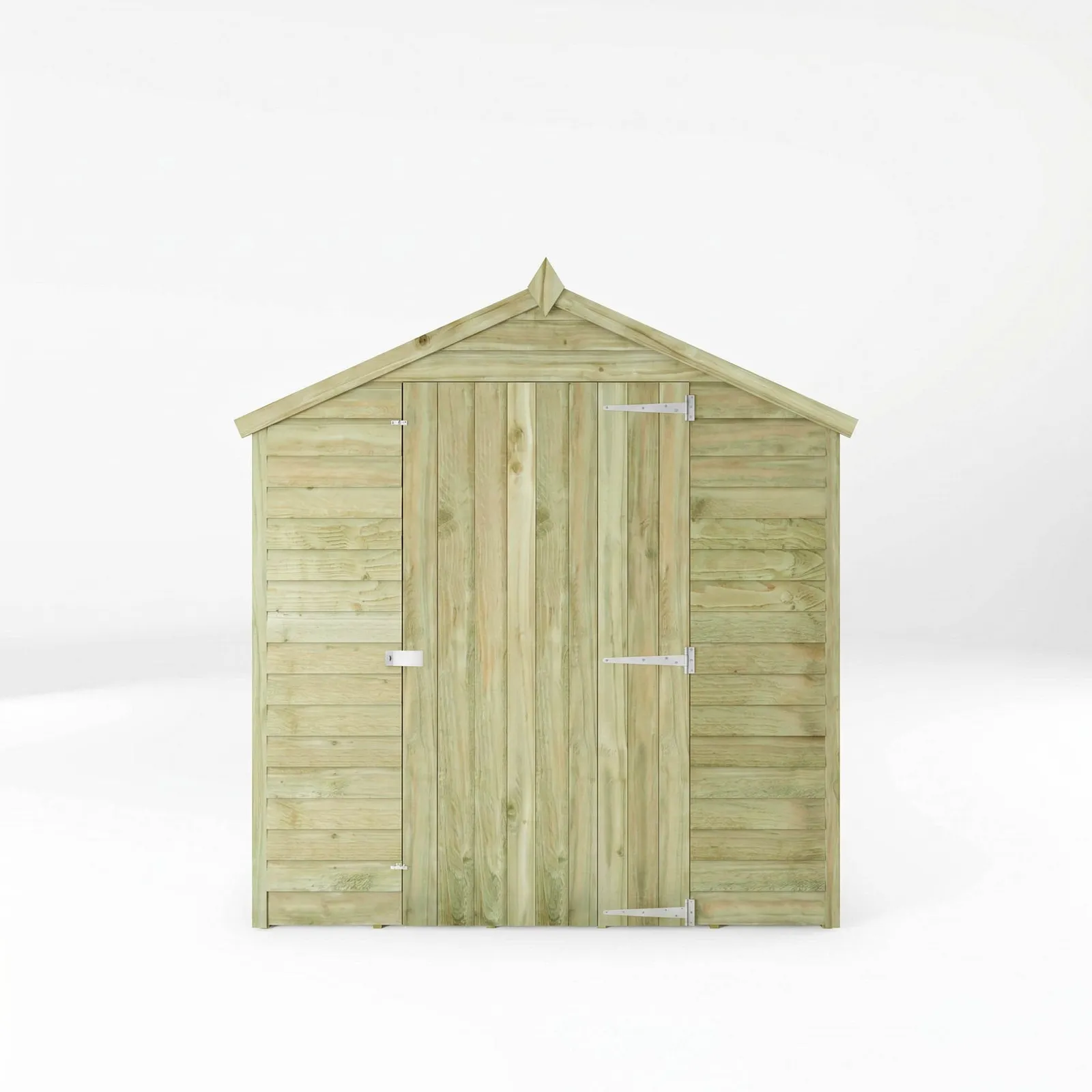 Mercia 8 x 6 Feet Single Door Overlap Apex Shed - L240.4 x W190.5 x H198.6 cm in Brown 4