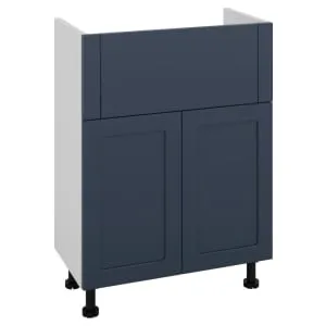 Wickes Winsford Navy Blue Slimline Depth Vanity Unit - 600mm