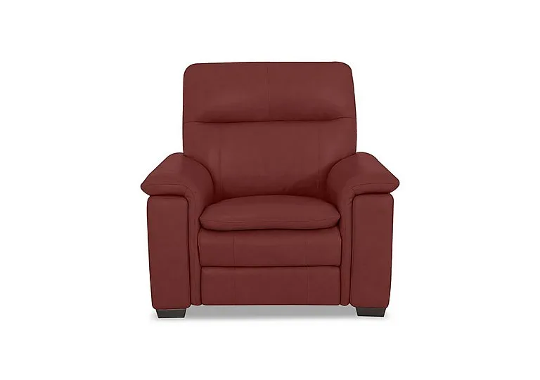 Recharge Leather Power Recliner Armchair with Power Headrest - BV Deep Red - Sofas and Armchairs - In Time for Christmas