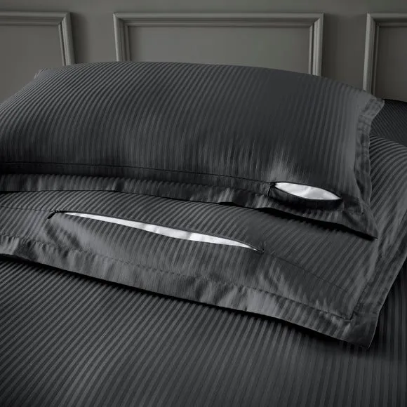 Hotel Cotton Stripe 400 Thread Count Oxford Pillowcase Pair 2