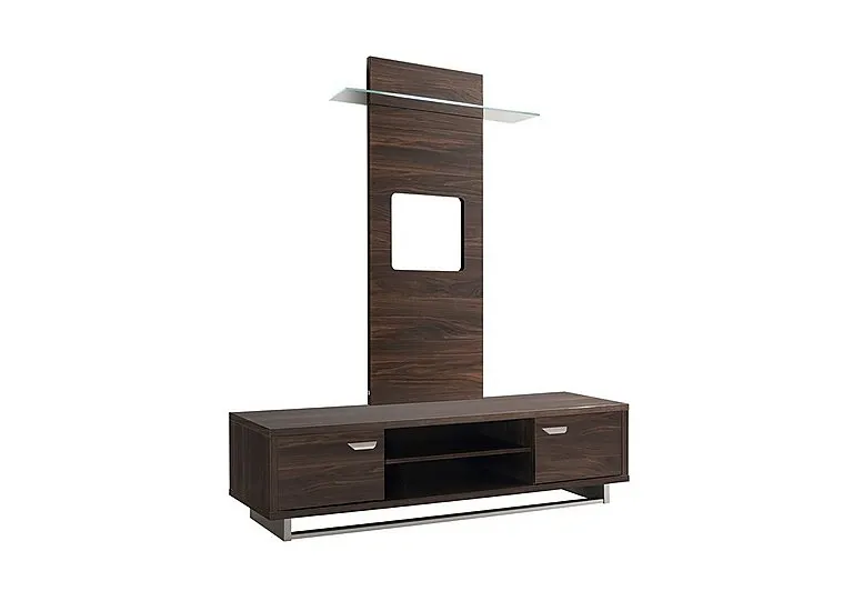 Venezia TV Unit Base plus Wall Panel with Shelf and LED Lights