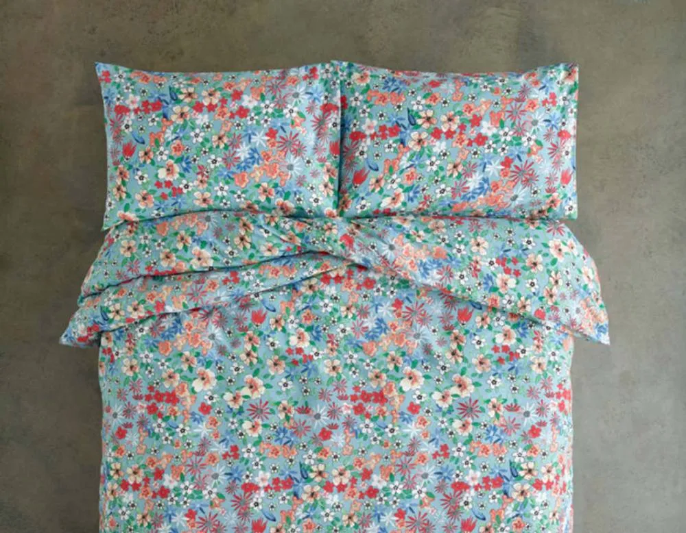 Deyongs Floral Mosaic Soft Cotton Duvet Set in Printed Design 3