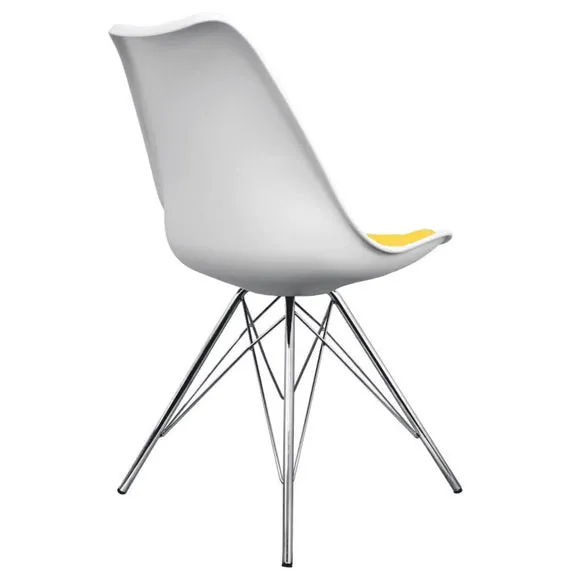 Fusion Living Soho White Plastic Dining Chair 6