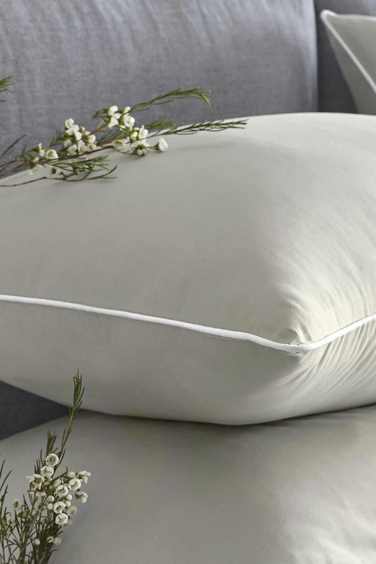 Appletree 'Premium 200TC Plain Dye' Hotel Quality 100% Percale Cotton Duvet Cover Set in Silver 2