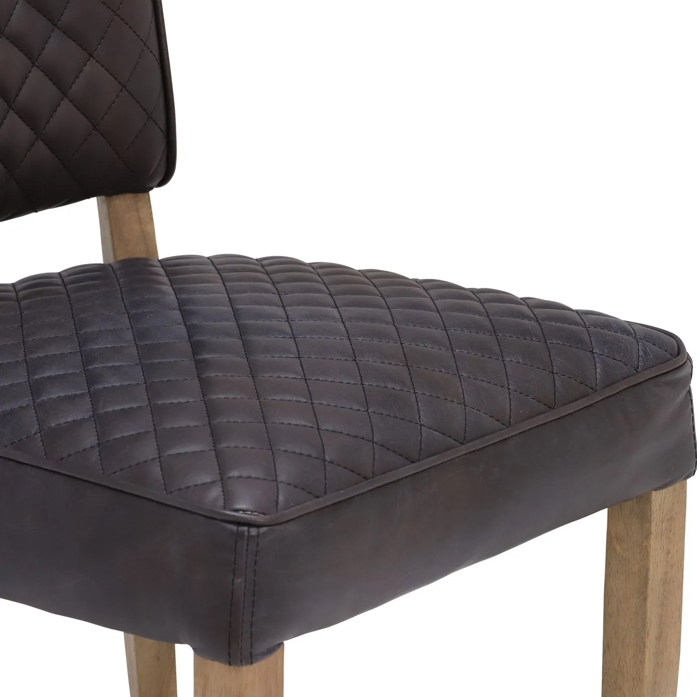 Timothy Oulton Mimi Quilted Dining Chair, Black Leather | Barker & Stonehouse 5