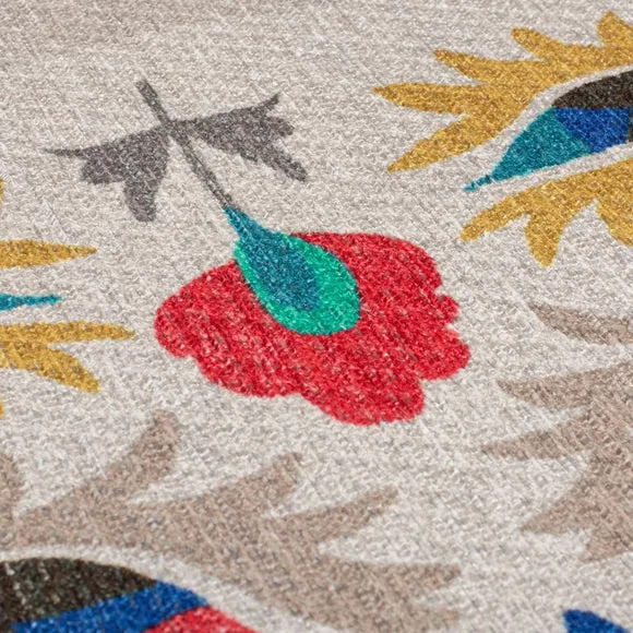 Hani Floral Washable Rug 3