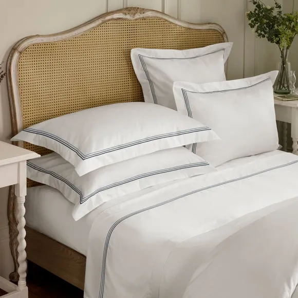 Dorma Rovello Embroidery 100% Cotton Duvet Cover & Pillowcase Set 2
