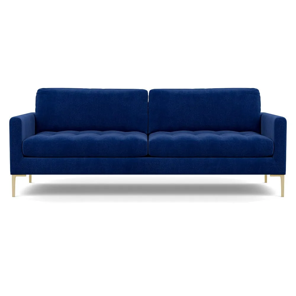 Heal's Eton 4 Seater Sofa Smart Luxe Velvet Azure Brass Feet 1