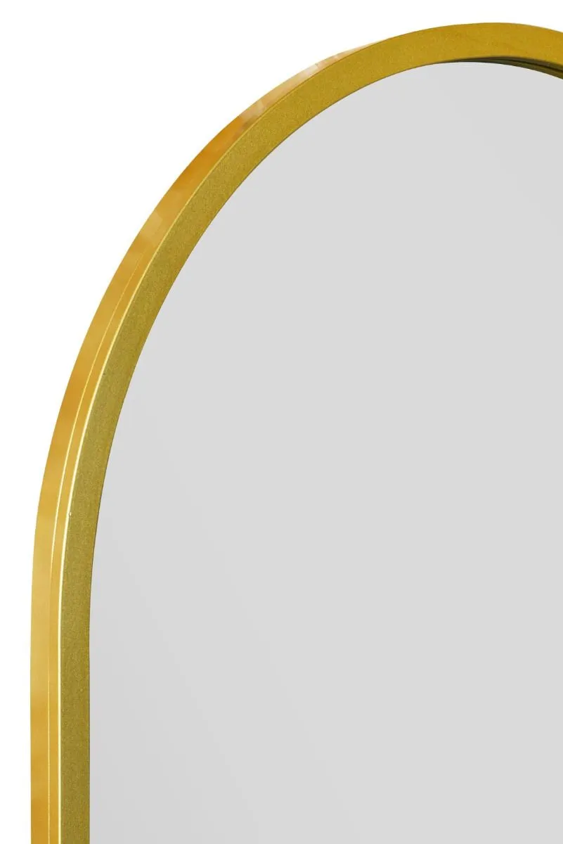 MirrorOutlet Gold Metal Framed Arched Garden Wall Mirror 47" X 23.5" (120 X 60CM) 6