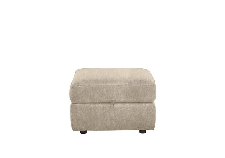 Fabric Storage Footstool - Cream