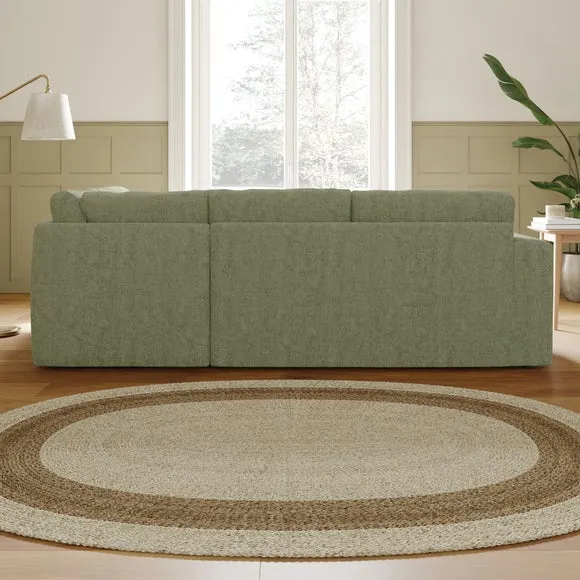 Abel Vintage Soft Chenille Corner Sofa 2