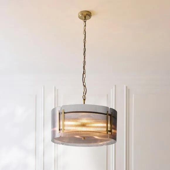 Veneto Ribbed 5 Light Adjustable Pendant Light