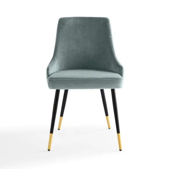 Ariana Set of 4 Pacific Blue Dining Chairs Velvet 5