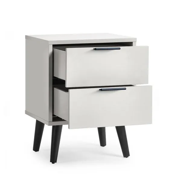 Return - Alba 2 Drawer Bedside Table, Silk Grey 3