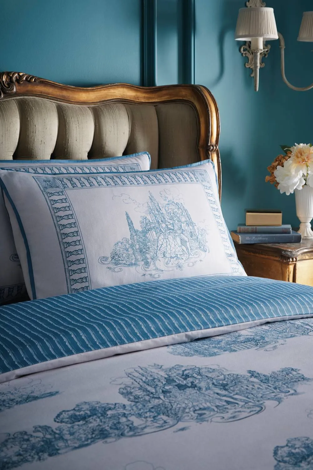 Laurence Llewelyn-Bowen 'Tuscan Toile' 100% Cotton Duvet Cover Set in Blue 2