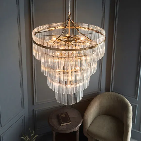 Vogue Langdon Art Deco 16 Light Adjustable Chandelier 2
