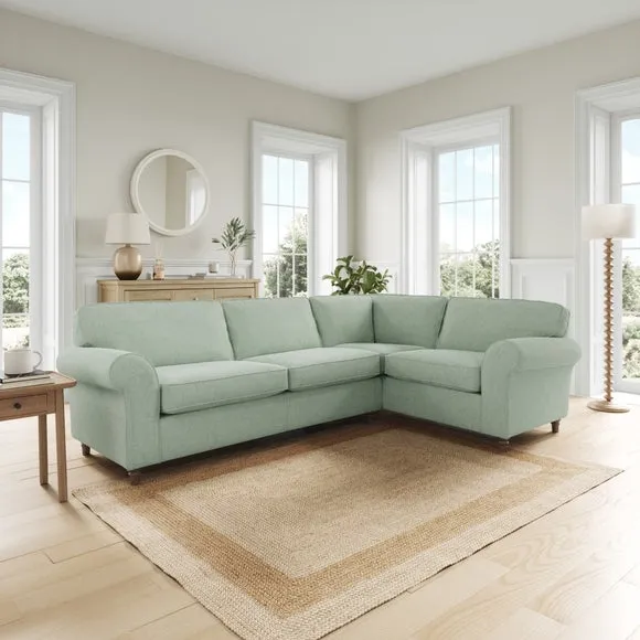 Flori Soft Chenille Corner Sofa 1