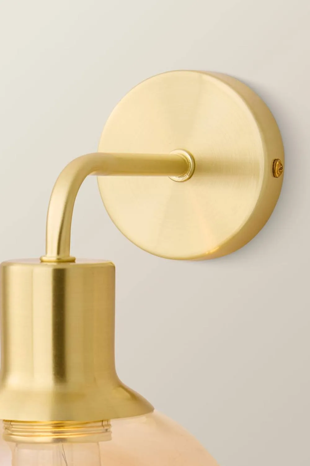 ValueLights Bellamy Wired Glass Globe Wall Light with Bulb in Gold 5