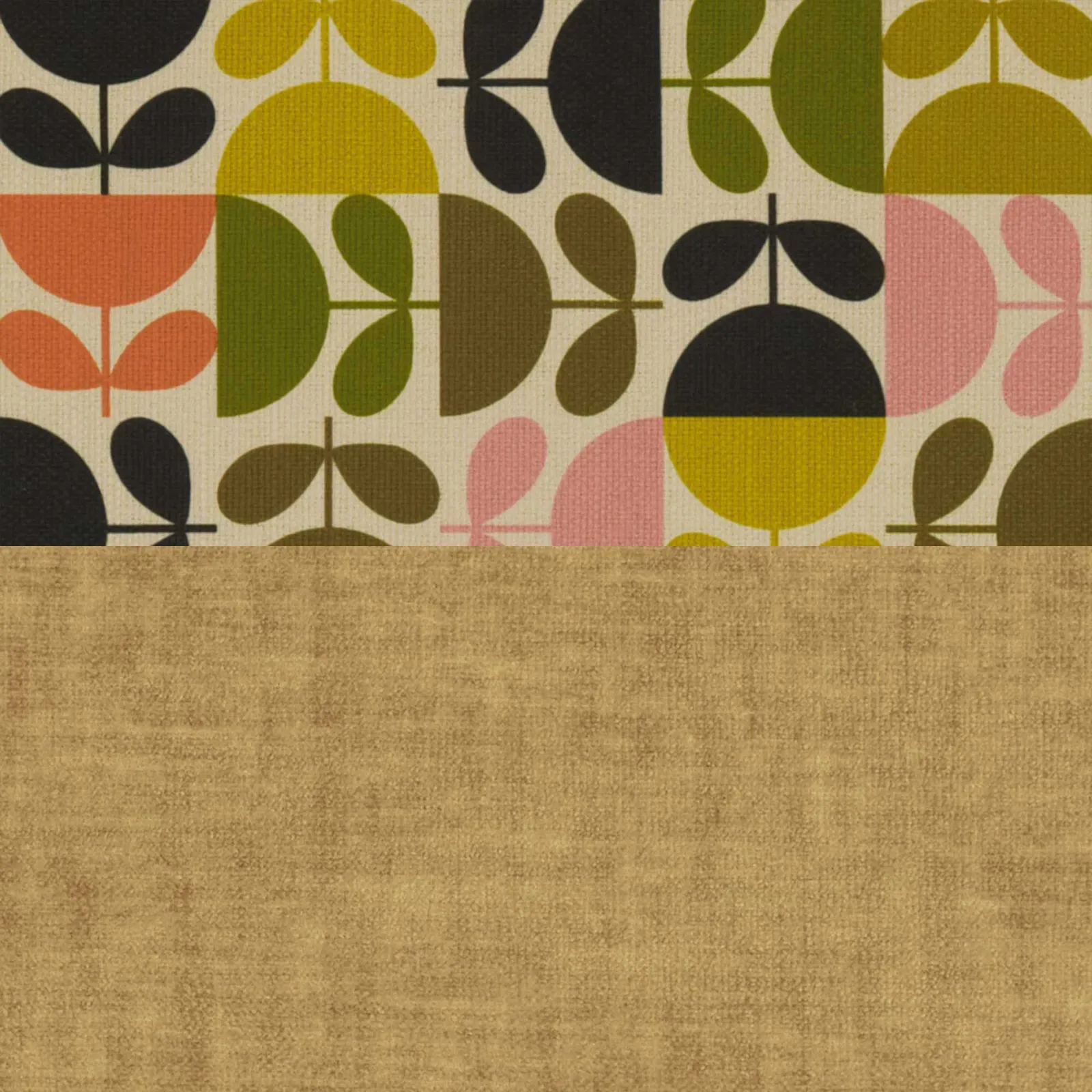 Orla Kiely Leap Footstool, Yellow Fabric | Barker & Stonehouse 2