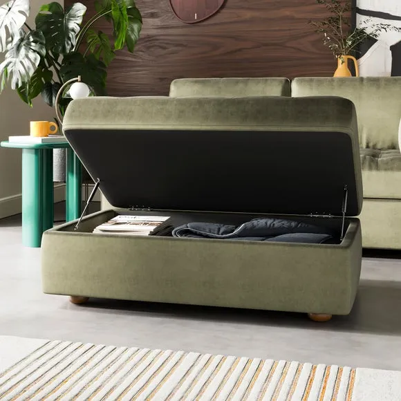 Zoe II Velvet Storage Footstool 2
