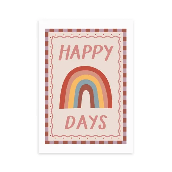 East End Prints Happy Days Print by Kid of the Village 2