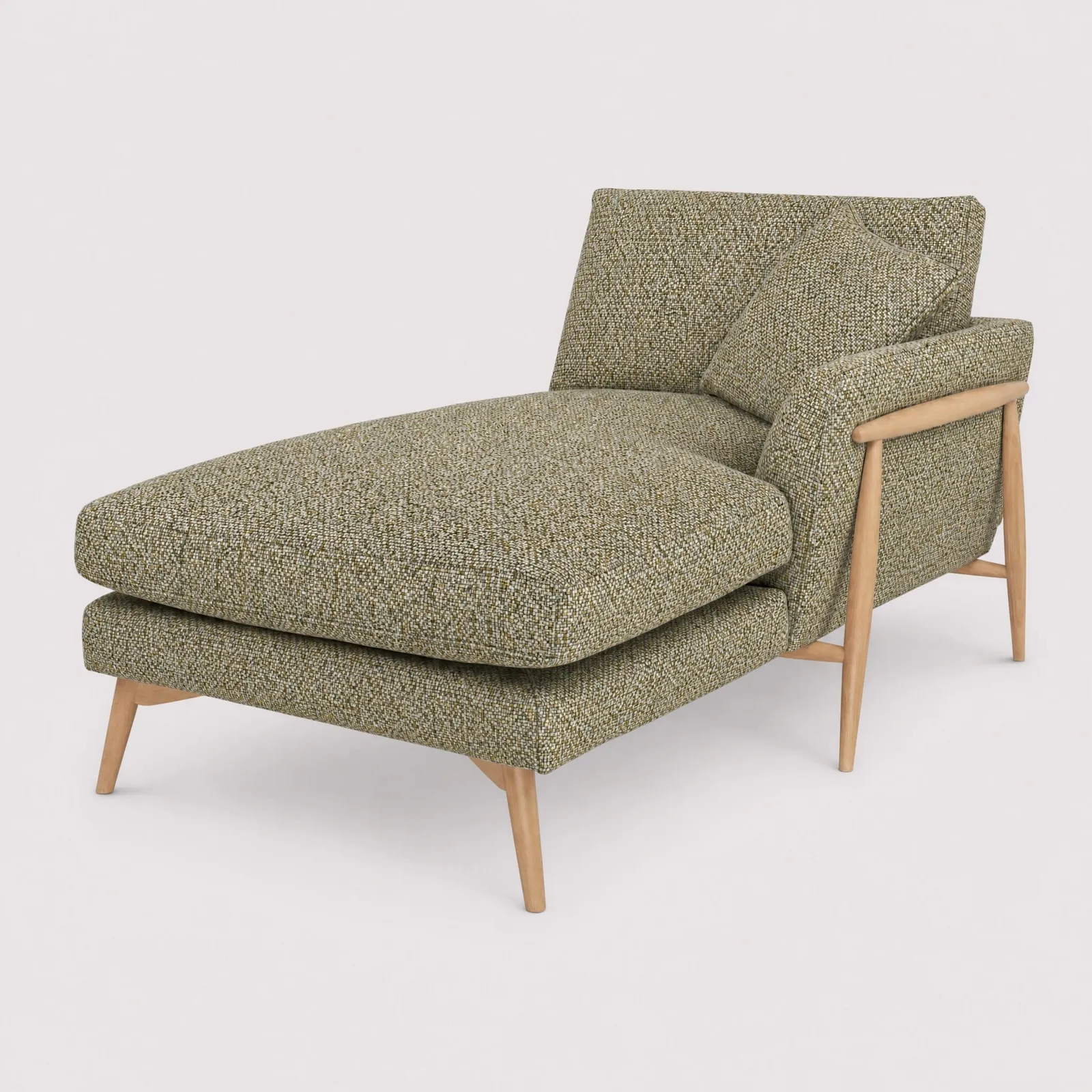 Ercol Forli Chaise Rhf Sofa, Green | Barker & Stonehouse
