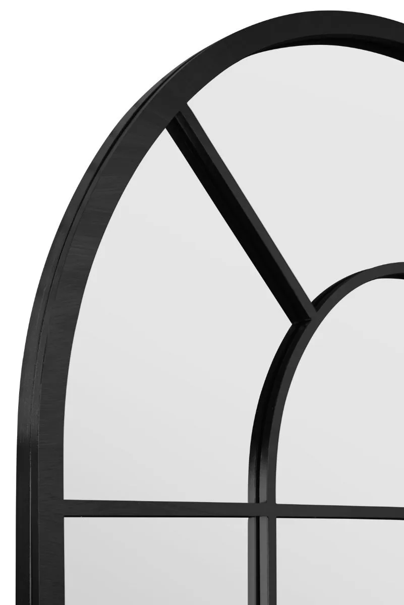 MirrorOutlet Black Framed Arched Window Garden Mirror 71" X 33.5" (180x85CM) 6