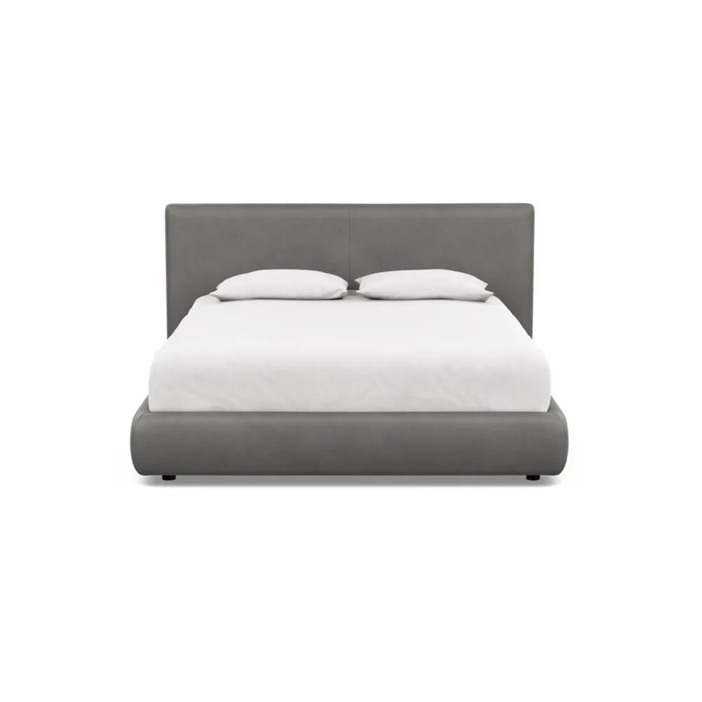 Heal's Alba Storage Bed King Luxury Leather Slate 1
