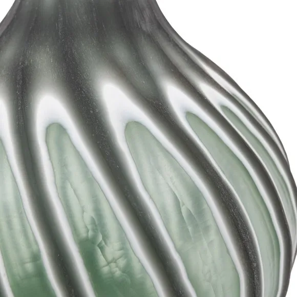 Cedar & Sage Morella Swirl Hand Carved Glass Sage Vase 2