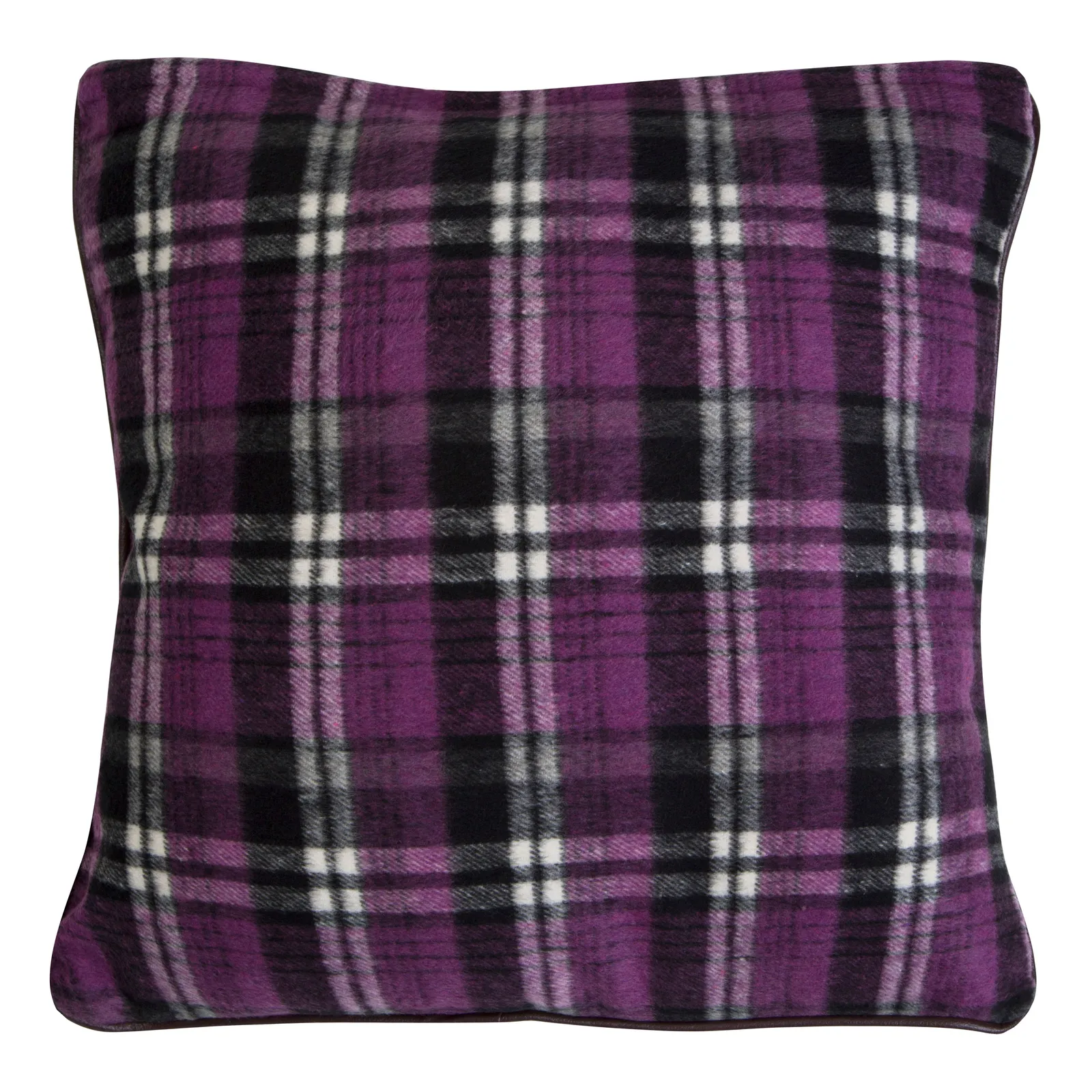 Orsina Heritage Large Check Cushion in Purple