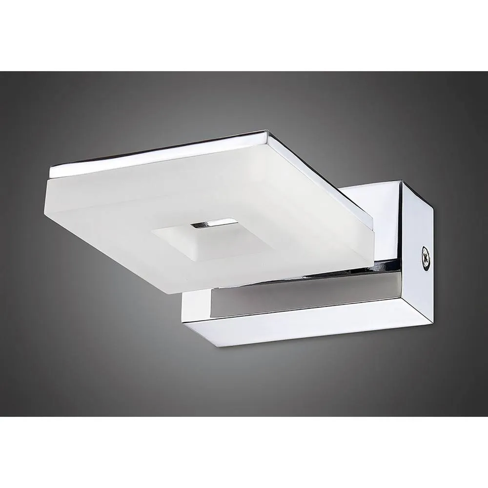 Netlighting Marc Wall Lamp 5W LED 3000K IP44 450lm Chrome Frosted Acrylic in Grey 2