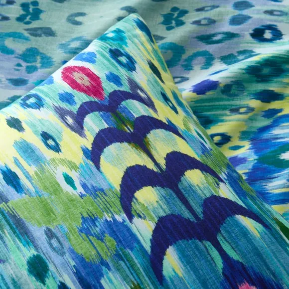 Matthew Williamson Ikat 100% Cotton Duvet Cover & Pillowcase Set 4