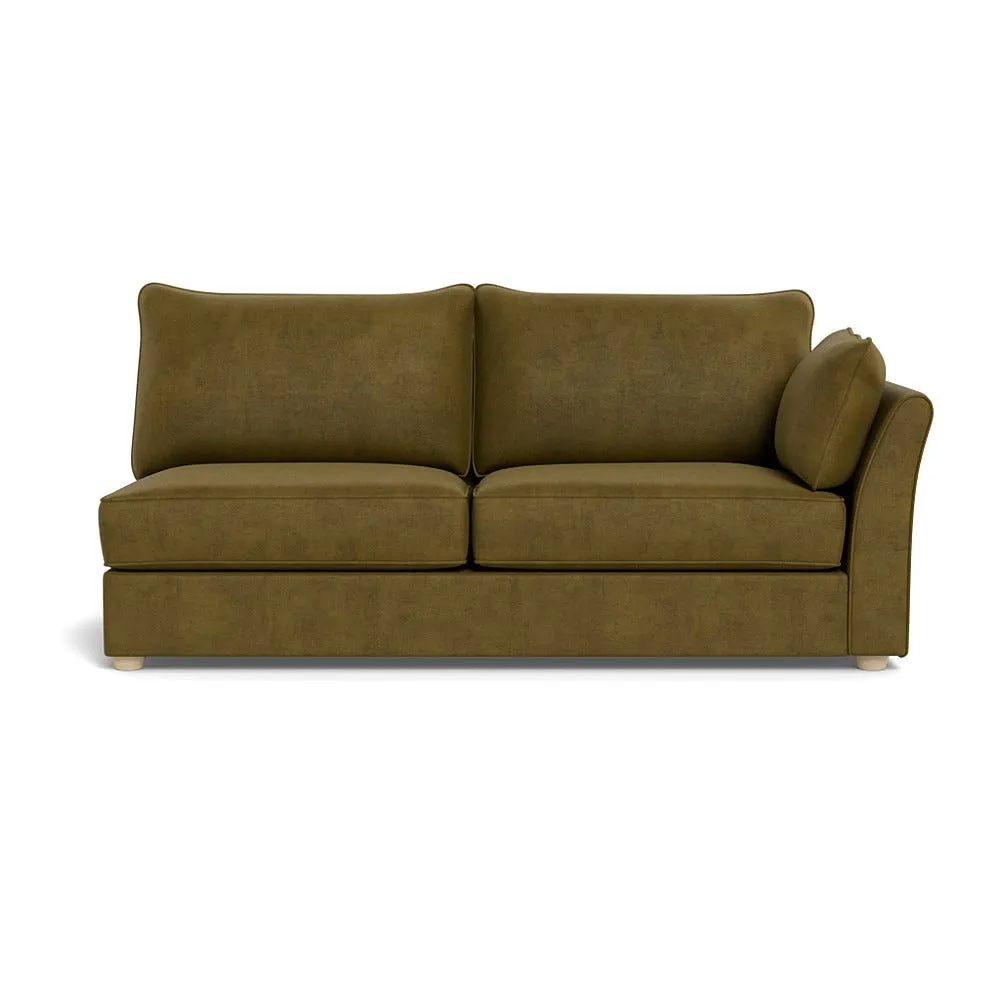 Heal's Tailor Large Unit Right Hand Facing Smart Luxe Velvet Peridot Natural Beech Feet 1
