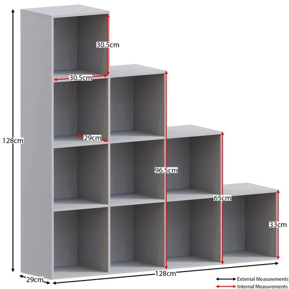 Vida Designs Durham 10 Cube Staircase Storage Unit 2