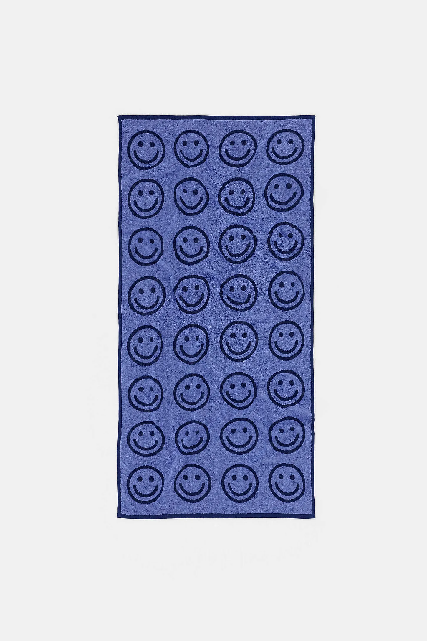 BAGGU Blue Happy Bath Towel - Blue ALL 3