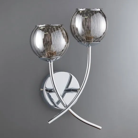 Arta 2 Light Chrome Wall Light 2