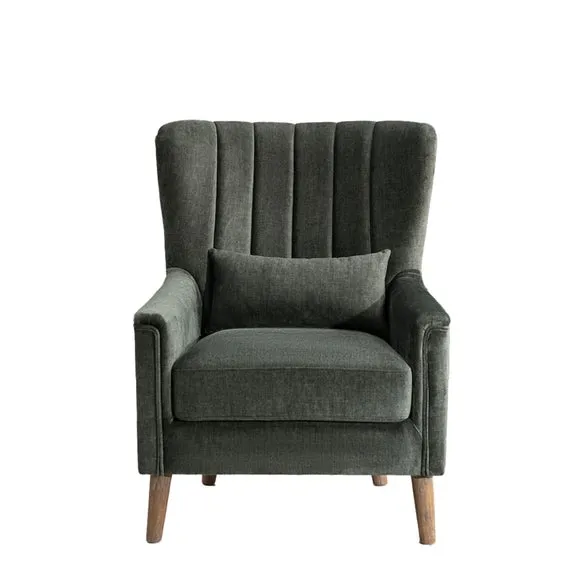 Image Furnishings Charlotte Velvet Wingback Occasional Armchair 5