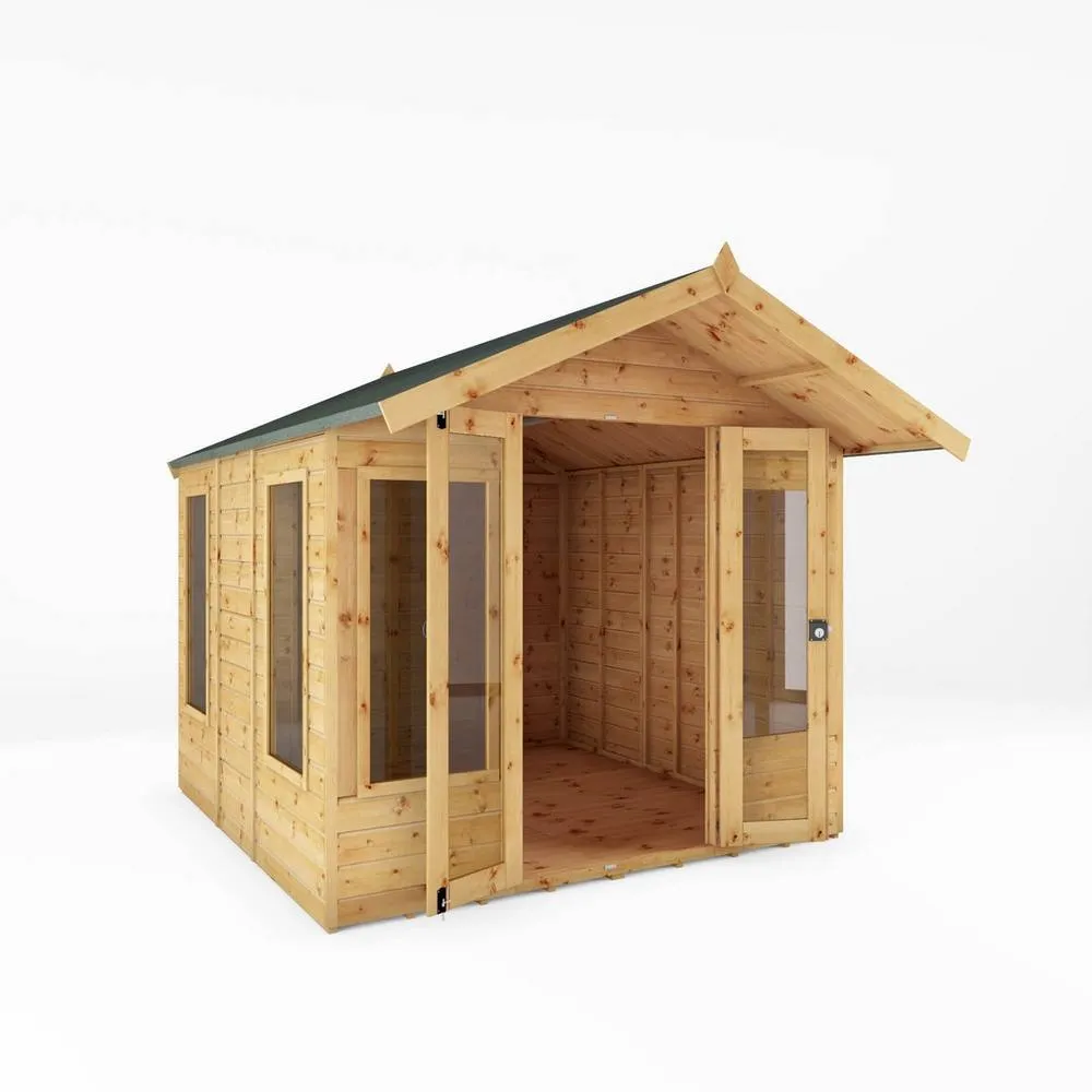 Mercia 8 x 8 Feet Premium Sussex Summerhouse - L303.2 x W249.4 x H227.8 cm in Brown 4