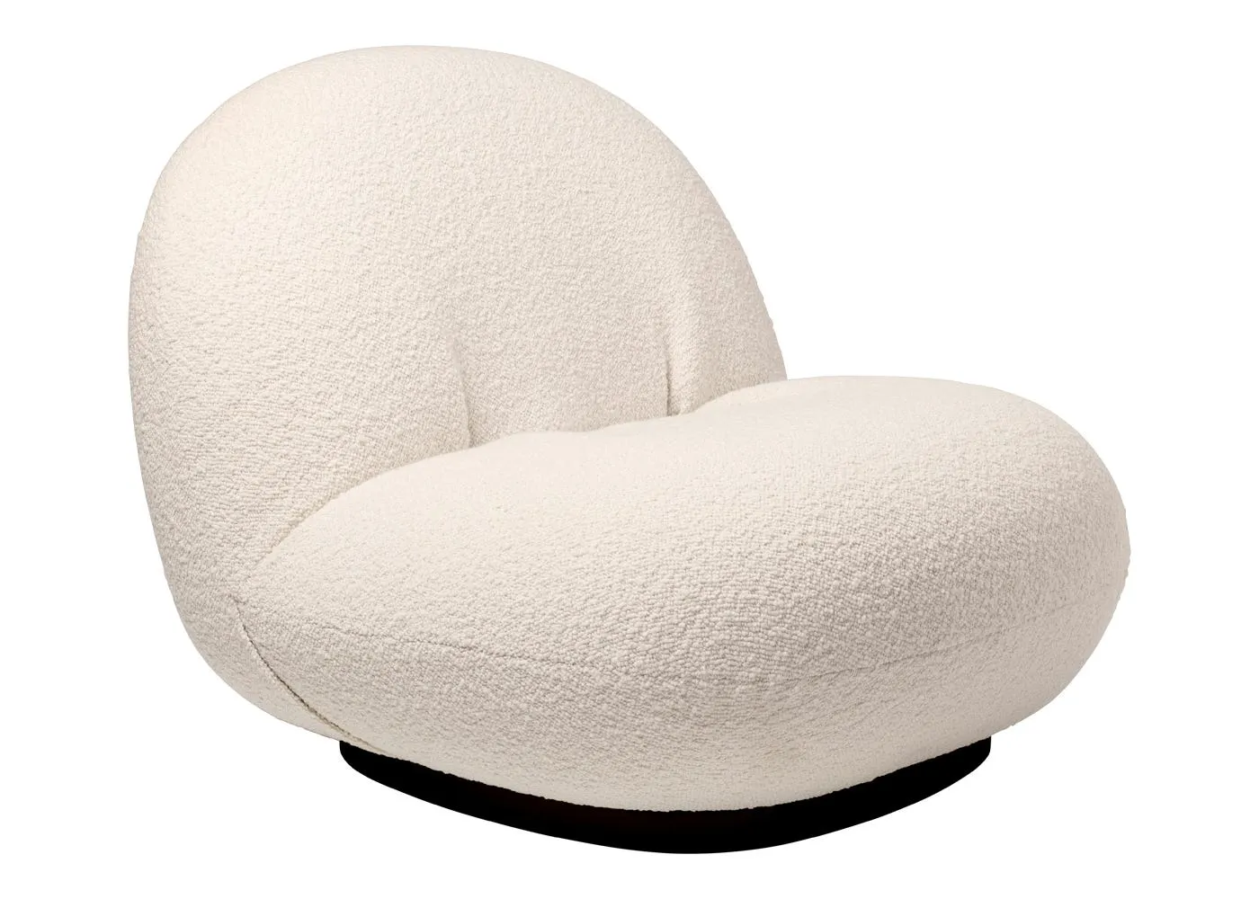 Gubi Pacha Lounge Chair with Matt Black Base 1