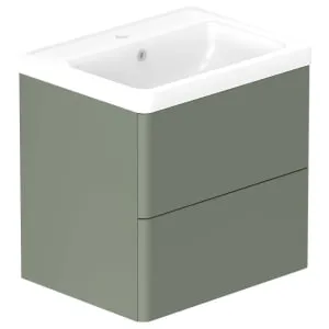 Nexa By VADO Veva Dawn Green Wall Hung Vanity Unit & Ceramic Basin - 600mm