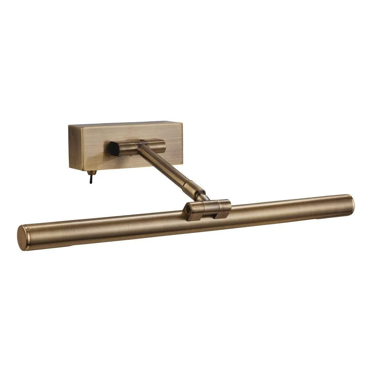 Netlighting Picture 1 Light Wall Light 8W T5 (Switched) Antique Brass in Gold